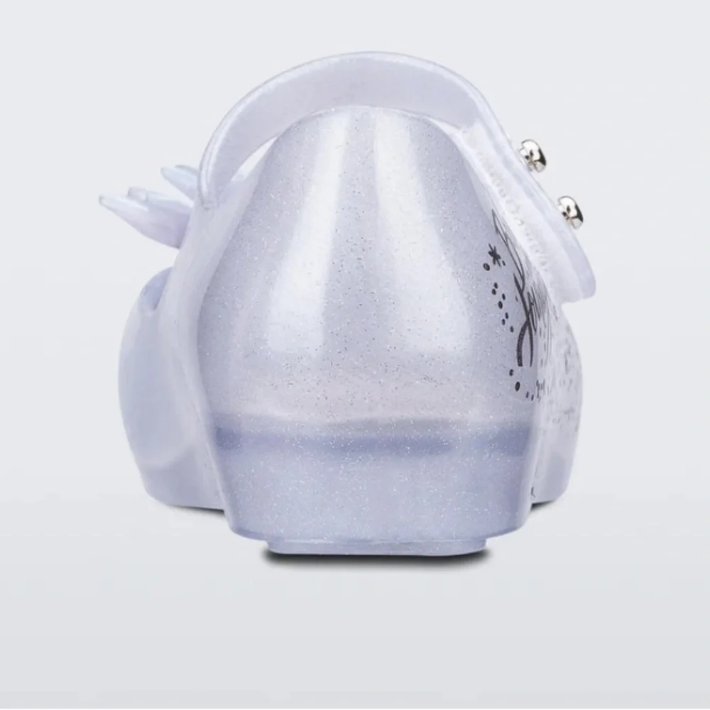 Mini Melissa Kids Frozen Elsa & Anna Shimmery White Mary Jane Shoes